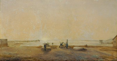 Paisaje en el lago Neusiedl de Ludwig Ferdinand Schnorr von Carolsfeld