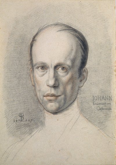 Retrato del Archiduque Juan de Austria, por Schnorr von Carolsfeld, Ludwig Ferdinand de Ludwig Ferdinand Schnorr von Carolsfeld