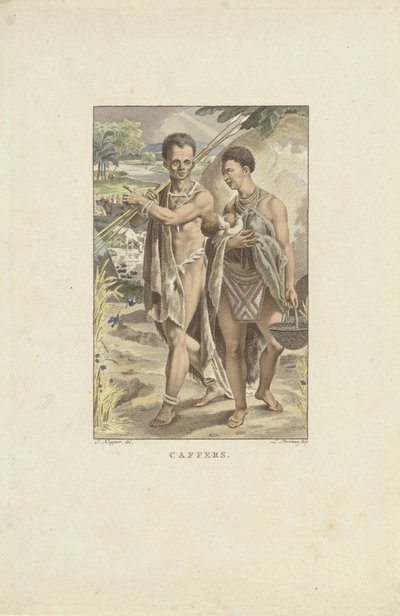 Habitantes del sur de África
Caffers (título en el objeto) de Ludwig Gottlieb Portman