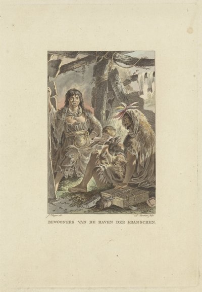 Familia en su cabaña
Habitantes del puerto de los franceses (título sobre el objeto) de Ludwig Gottlieb Portman