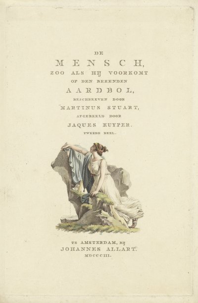Mujer junto a una roca
Portada de: M. Stuart, El hombre, tal como aparece en el globo conocido, 1803 de Ludwig Gottlieb Portman