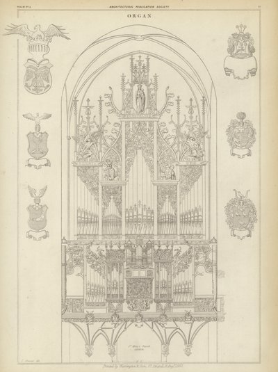 Órgano de la Iglesia de Santa María, Lubeck, Alemania de Ludwig Gruner