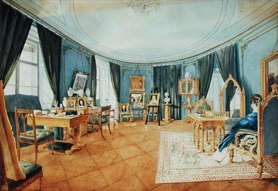 Una habitación de artista en Viena de Ludwig Hild