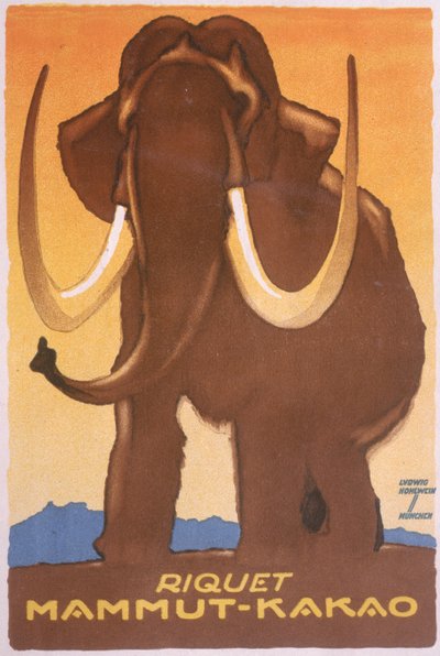 Anuncio de "Riquet Mammut-Kakao de Ludwig Hohlwein