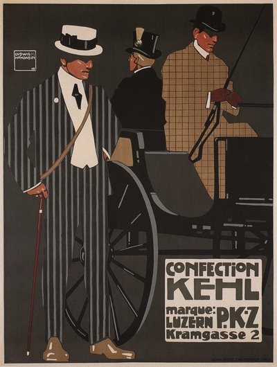 Confección Kehl, 1908 de Ludwig Hohlwein