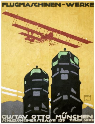 Máquinas voladoras – Obras, Gustav Otto Múnich de Ludwig Hohlwein