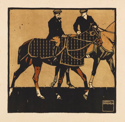 De la Cartera Turf. Doce imágenes de carreras de caballos, 1909 de Ludwig Hohlwein