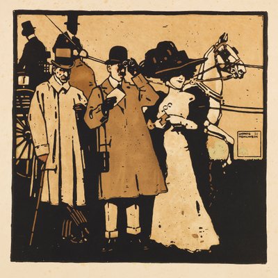 Del portafolio Turf. Doce imágenes de carreras de caballos, 1909 de Ludwig Hohlwein