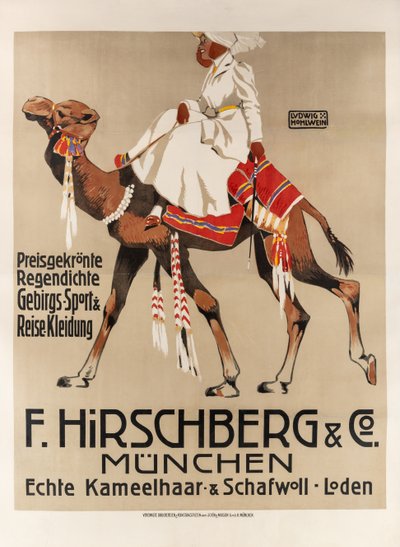 Hirschberg & Co. Ropa de deportes y viajes, 1907 de Ludwig Hohlwein