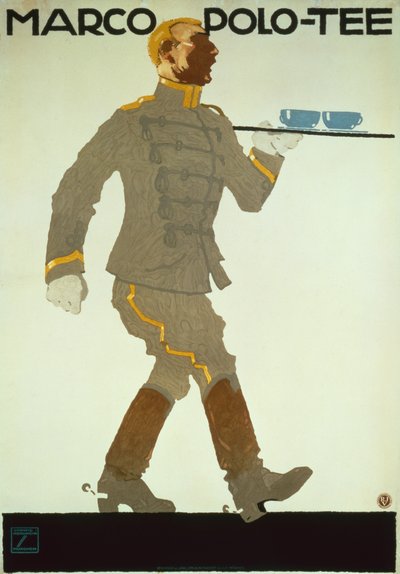 Marco Polo Tee , c.1914 (litografía en color) de Ludwig Hohlwein