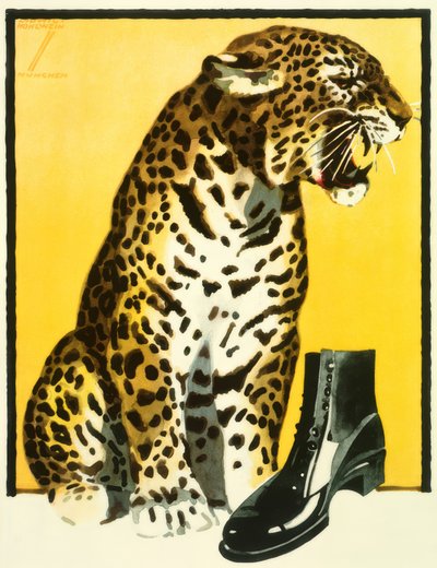 Cartel de publicidad de zapatos de Ludwig Hohlwein