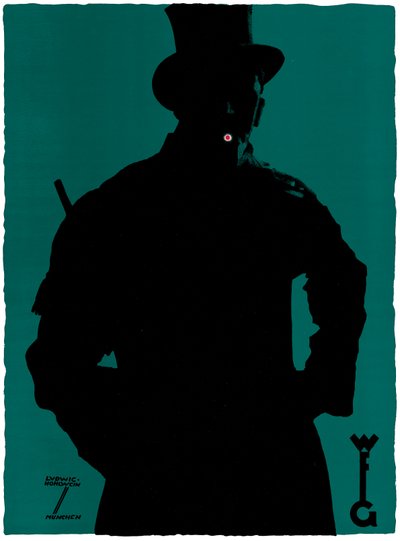 Cartel publicitario de los cigarrillos "Grathwohl" (litografía en color) de Ludwig Hohlwein