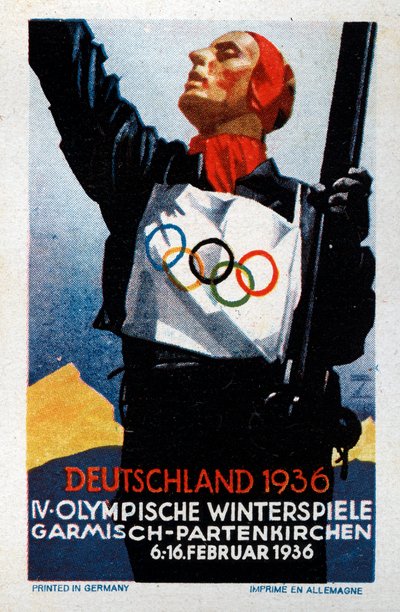 Cartel de los IV Juegos Olímpicos de Garmisch-Partenkirchen de Ludwig Hohlwein