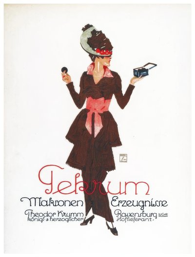 Productos de macarrones Tekrum de Ludwig Hohlwein