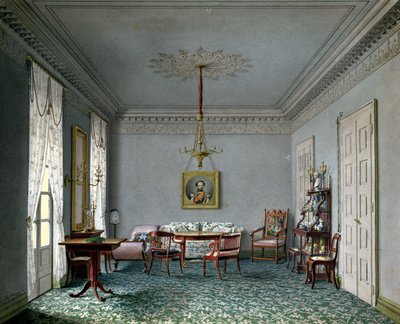 Sala de estar en el Palacio de Stuttgart, Wurtemberg de Ludwig Holthausen
