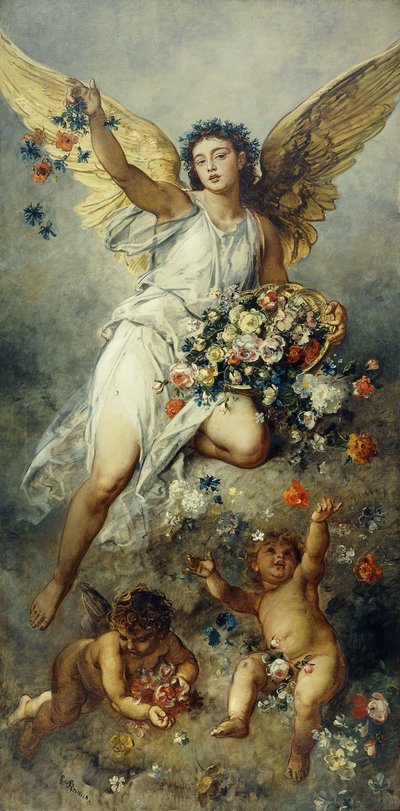 Flora con putti-paz de Ludwig Knaus