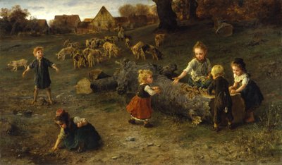 Pasteles de barro, 1873 de Ludwig Knaus