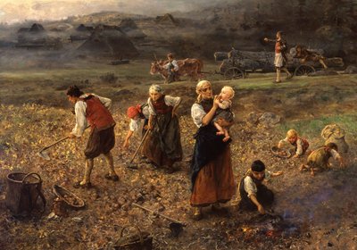 Cosecha de patatas de Ludwig Knaus