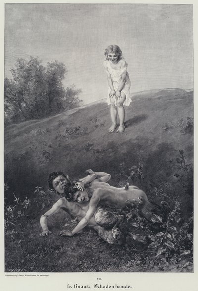 Schadenfreude (grabado) de Ludwig Knaus