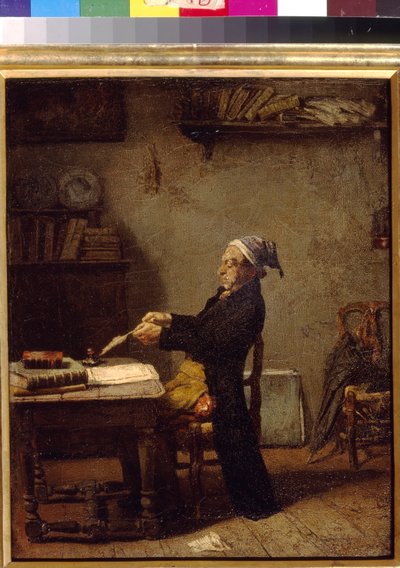 Científico trabajando por Knaus, Ludwig (1829-1910) de Ludwig Knaus