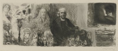 Obras de Rembrandt y Durero en diferentes técnicas de impresión An die Schönheit (título sobre objeto) de Ludwig Michalek