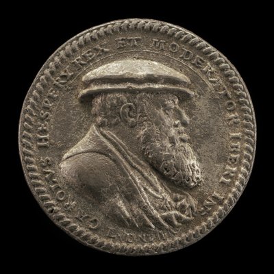 Carlos V, 1500-1558, Rey de España 1516-1556, Emperador del Sacro Imperio Romano 1519 [anverso], 1542 de Ludwig Neufahrer