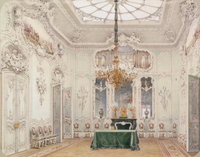 Interiores del Palacio de Invierno. El comedor verde, 1852 de Ludwig Premazzi