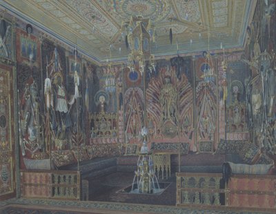 La sala turca asiática en el Gran Palacio en Tsarskoye Selo de Ludwig Premazzi