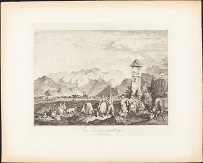 Das Tännnengebirge bei Salzburg de Ludwig Richter