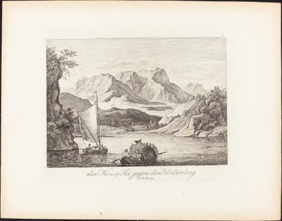 Königsee hacia el Untersberg cerca de Salzburgo de Ludwig Richter