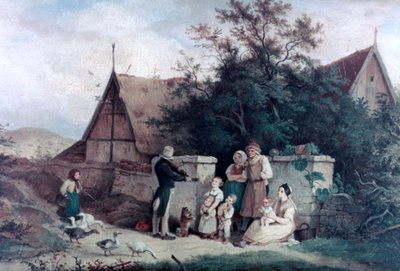 El violinista del pueblo de Ludwig Richter