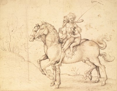 Salvajes a caballo de Ludwig Schongauer