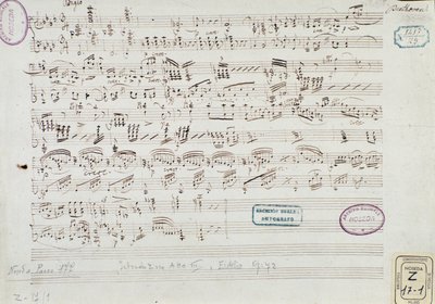 Página de partitura musical de 