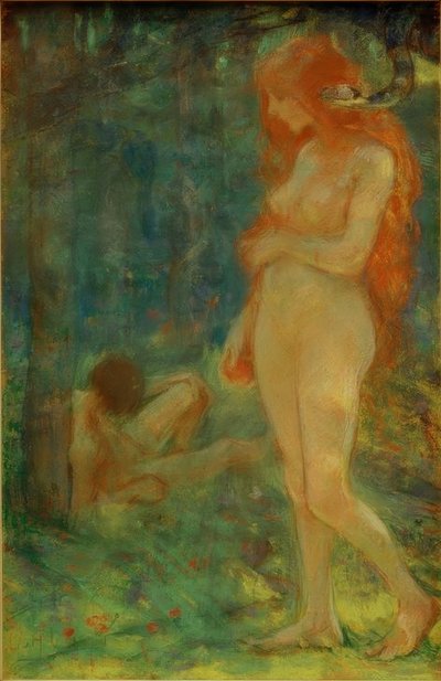Adán y Eva de Ludwig von Hofmann