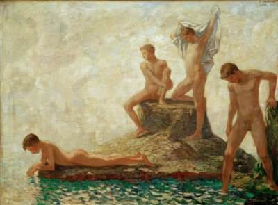 Jóvenes bañándose de Ludwig von Hofmann