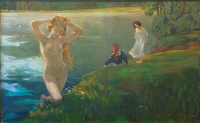 Niñas bañándose de Ludwig von Hofmann