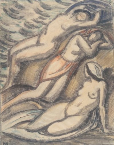 Tres mujeres bañándose de Ludwig von Hofmann