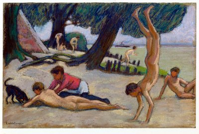 Niños en la playa de Ludwig von Hofmann