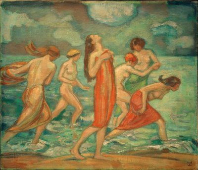 Niñas bañándose de Ludwig von Hofmann