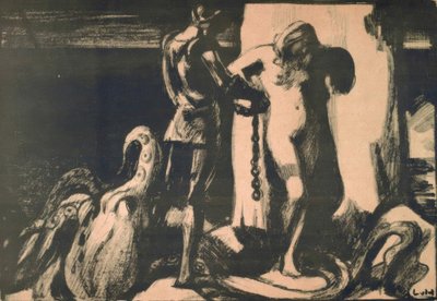 Perseo libera a Andrómeda de Ludwig von Hofmann