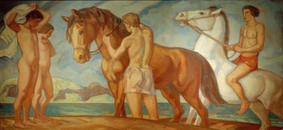 Jinete en el mar de Ludwig von Hofmann