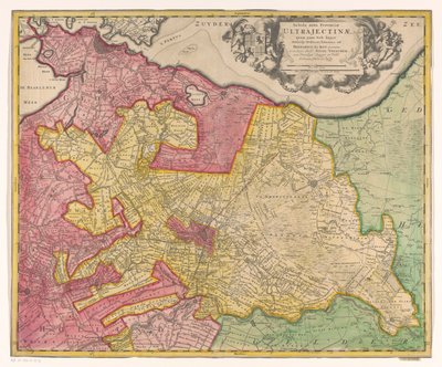 Furgoneta Kaart de la provincia de Utrecht El nuevo mapa de la provincia de Ultrajetine... (título sobre objeto) de Luggert van Anse