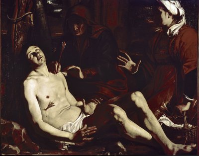 San Sebastián curado por las santas mujeres de Luigi Miradori