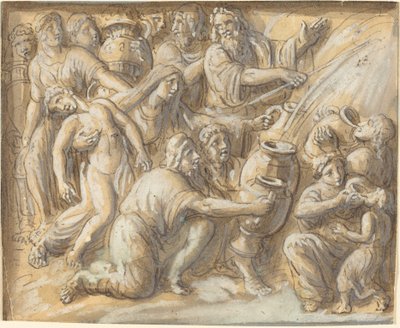Moisés Sacando Agua de la Roca de Luigi Ademollo
