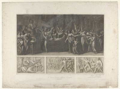 Cuatro escenas de la Guerra de Troya de Luigi Ademollo