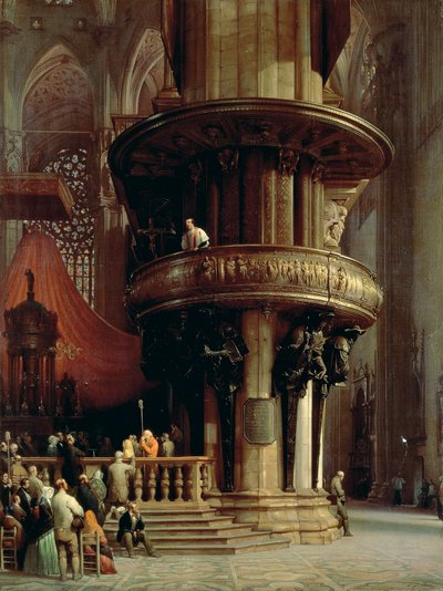 Predicación en el Duomo de Milán de Luigi Bisi