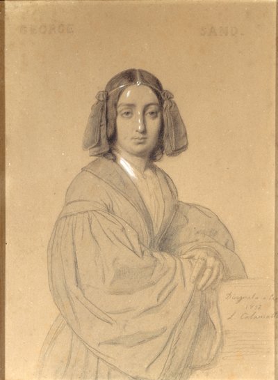 Retrato de George Sand, 1837 de Luigi Calamatta