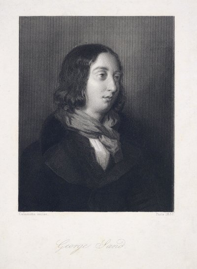 Retrato de George Sand, pub. 1837 de Luigi Calamatta