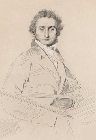 Retrato de Niccolò Paganini 1782-1840, 1830 de Luigi Calamatta