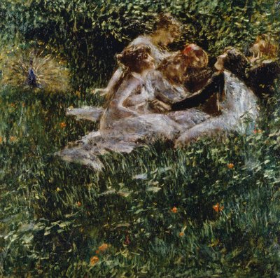 Alegoría de la primavera, de Luigi Conconi (1852-1917), óleo sobre lienzo, 77x77 cm de Luigi Conconi